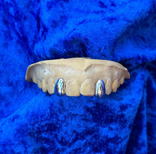 Sterling Silver Caps - Any 2 Teeth- JX Grillz